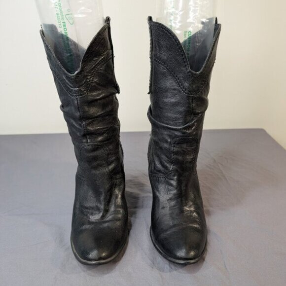 Rocket Dog Sheriff Vintage Slouchy Pull On Heeled Western Boots Women Size 36 - Picture 1 of 11